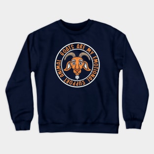 Emotional Support Goat Crewneck Sweatshirt